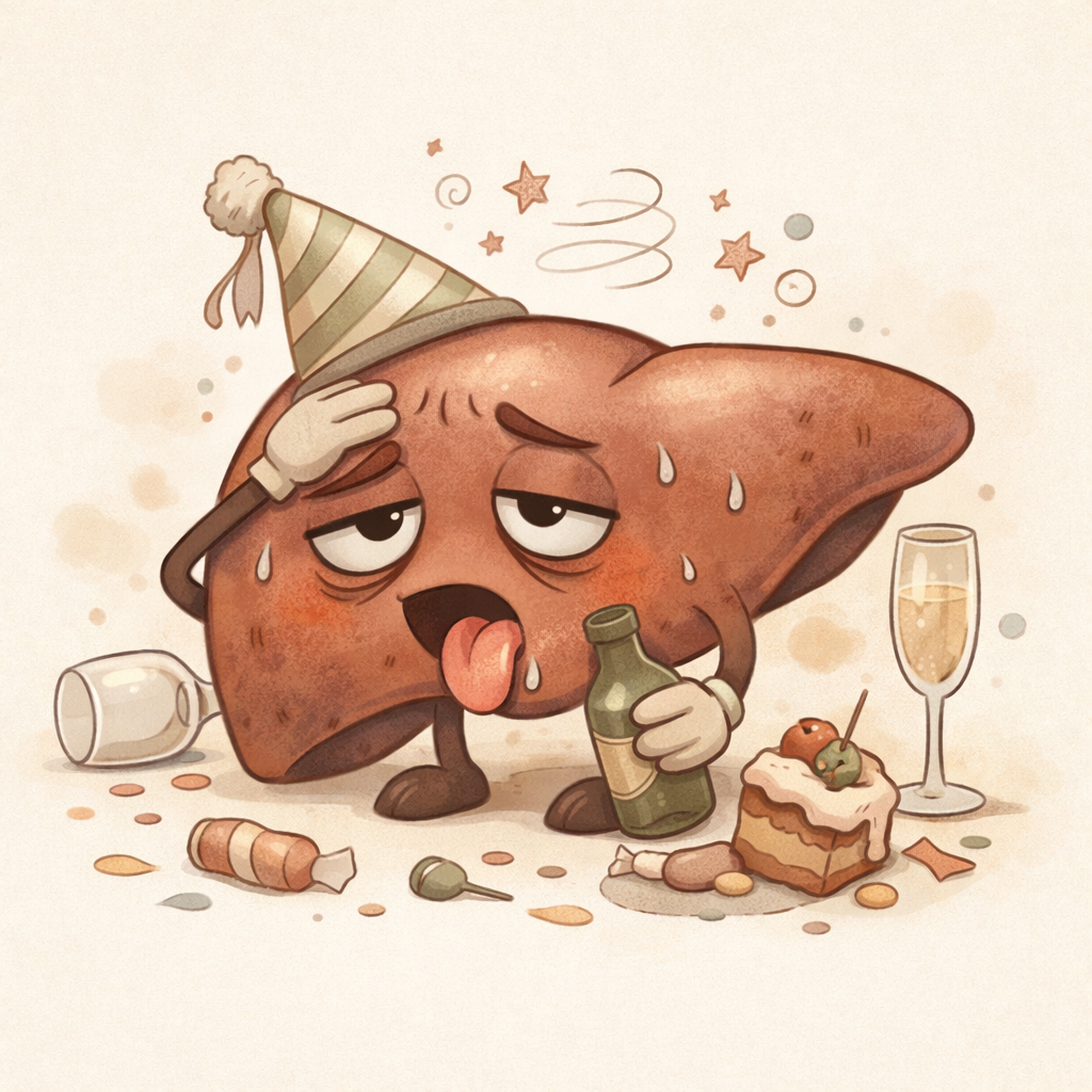 fois gras, surchargé malade